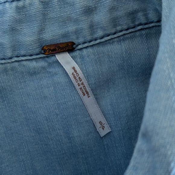 Free People Meet Me In Marfa Denim Button Down Shirt - Picture 8 of 10
